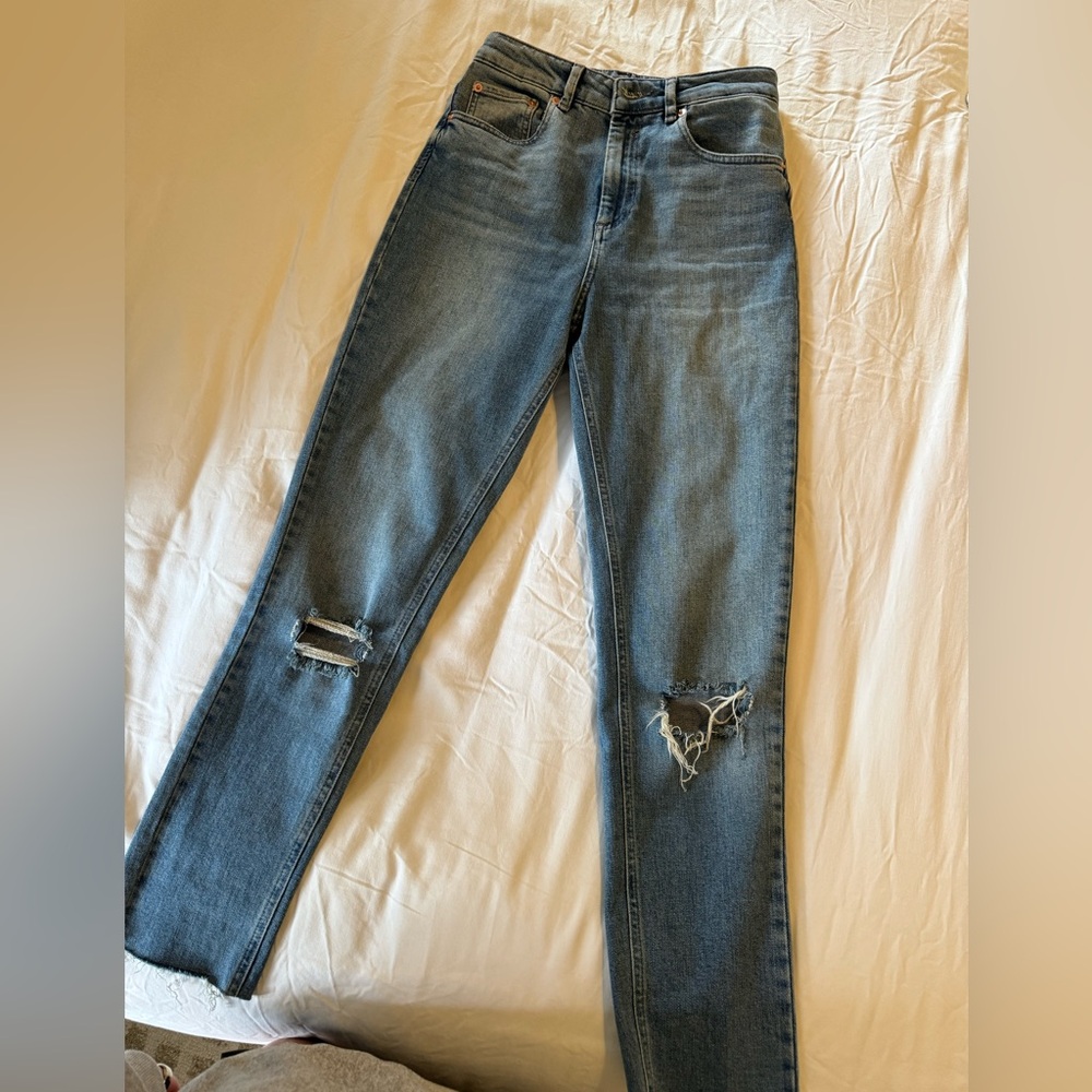 ASOS high rise mom jeans slim fit